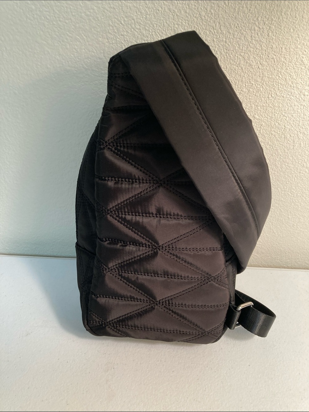 Nicole Miller Black Quilted Crossbody Sling Bag - Picture 4 of 6